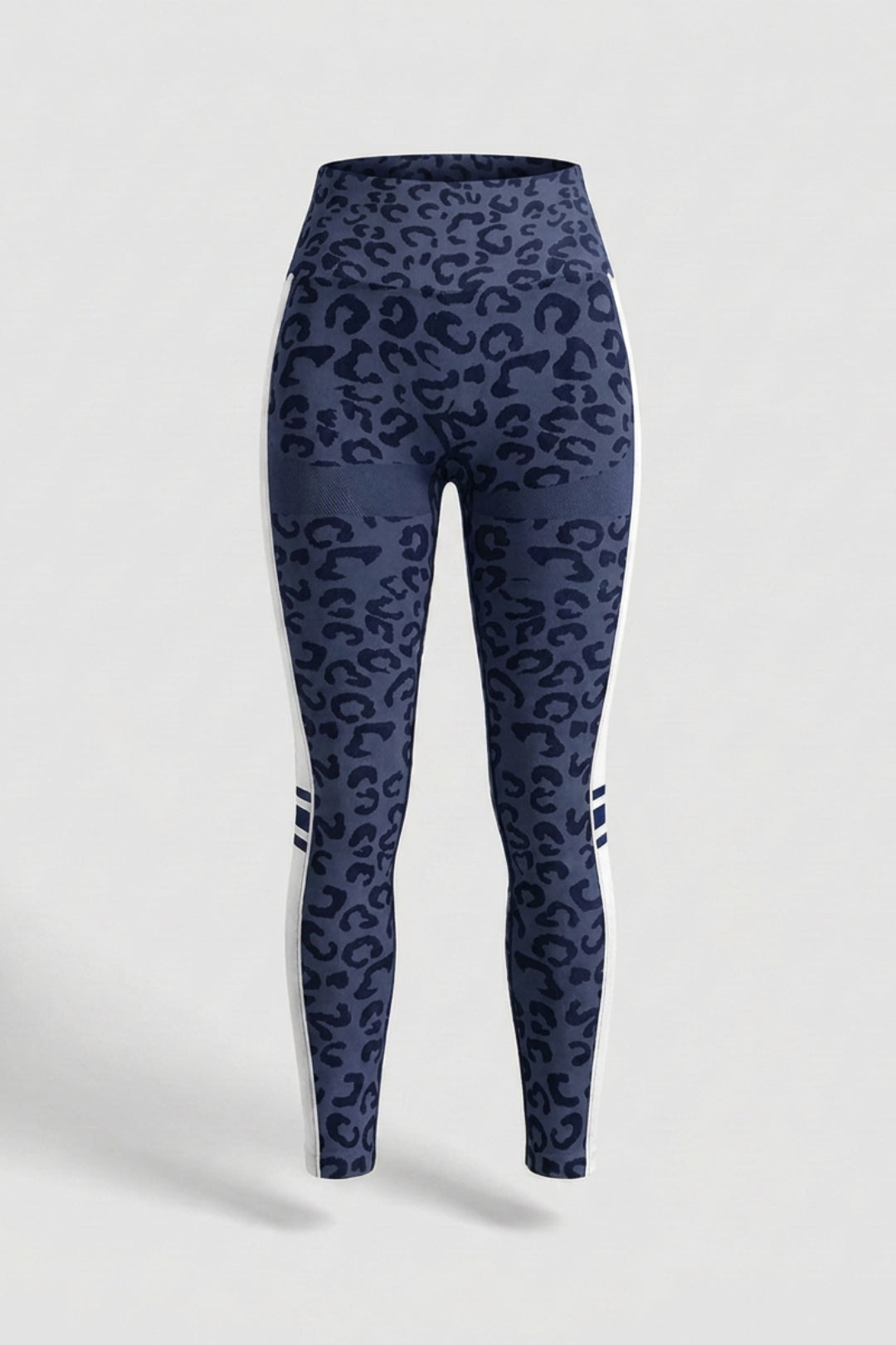 Dames Sport Legging | Sculpting Fit | Luipaardprint | Witte Seamless Workout Legging