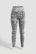 Dames Sport Legging | Sculpting Fit | Luipaardprint | Witte Seamless Workout Legging