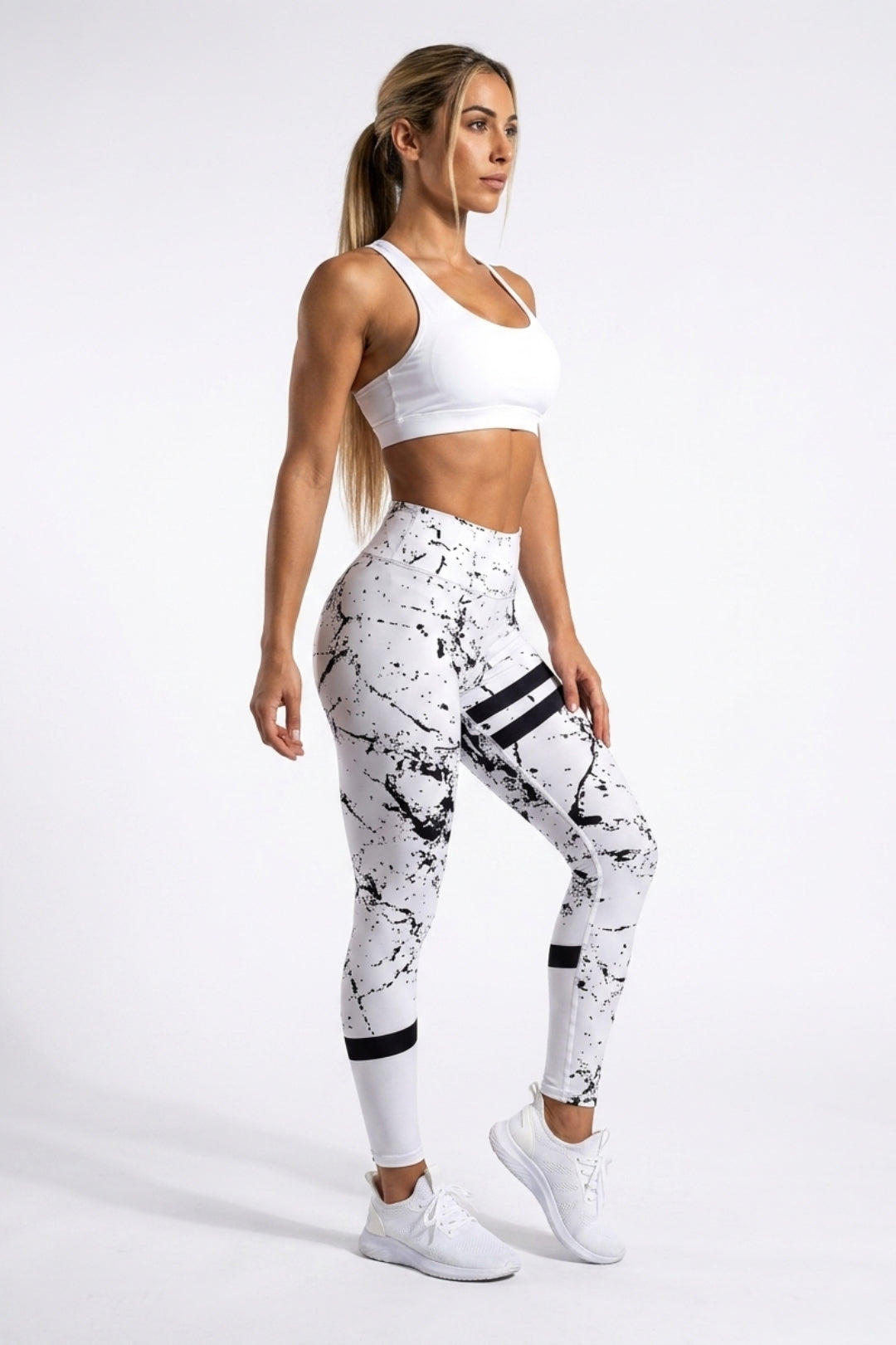 Women's Sports Leggings, Outdoor Sport Fashion Graffiti Print Pattern Workout Fitness Training Moisture-Wicking, Elastic, Perfect for Outdoor Activities and Fitness