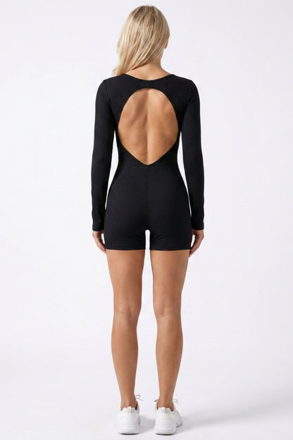 Dames Sport Onesie | Sculpting Fit | Open Rug | Long Sleeve Onesie