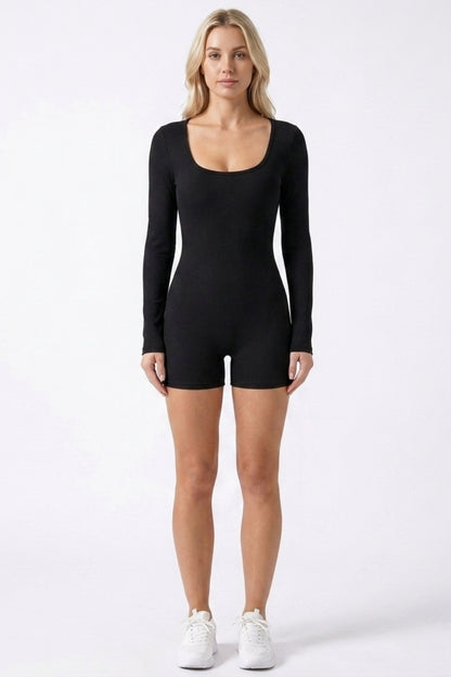 Dames Sport Onesie | Sculpting Fit | Open Rug | Long Sleeve Onesie