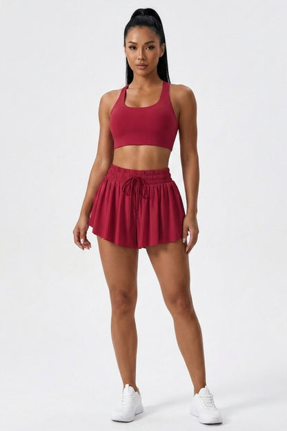 Dames Sport Rok | Ingebouwd Broekje | Tenniskort | Ren Short