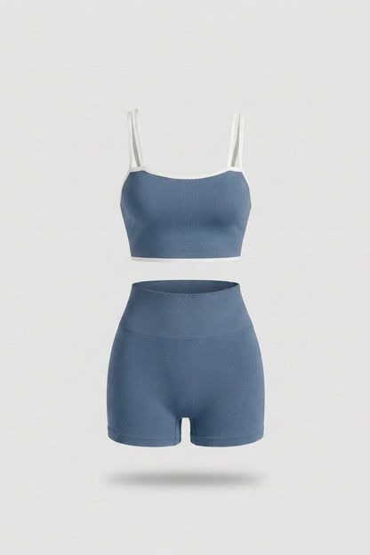 Dames Sport Set | Aansluitende Fit | Contrast Bies | Activewear Co-Ord