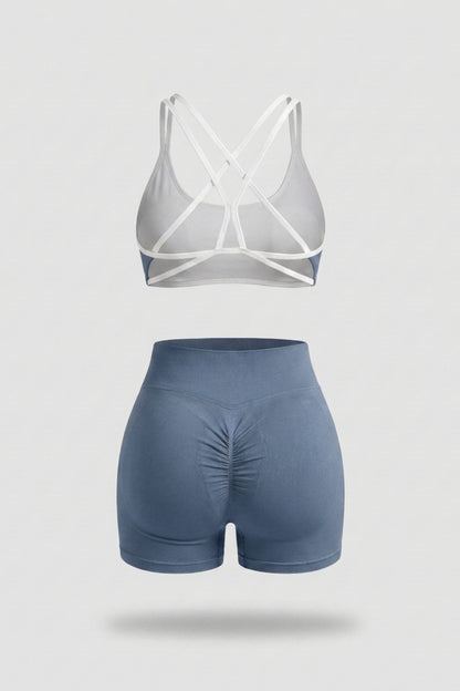 Dames Sport Set | Aansluitende Fit | Contrast Bies | Activewear Co-Ord
