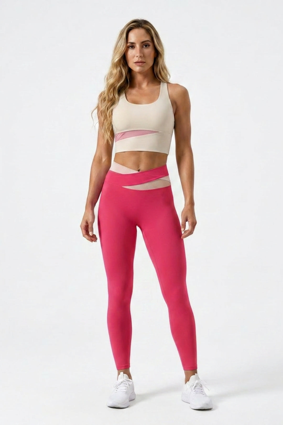 Dames Sportset | Slim Fit | Cut-Out Top | Contrastieve Activewear Outfit