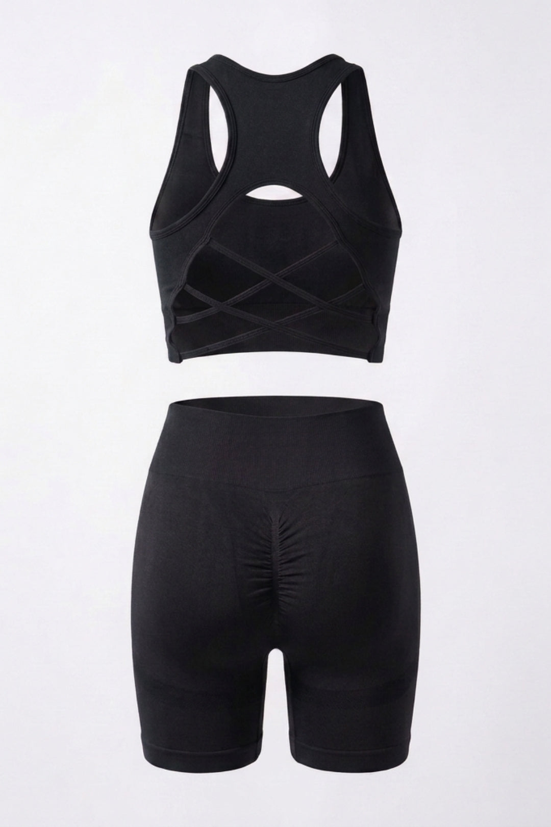 Dames Sport Set | Sculpting Fit | Cross Back Top | Seamless Yoga Set