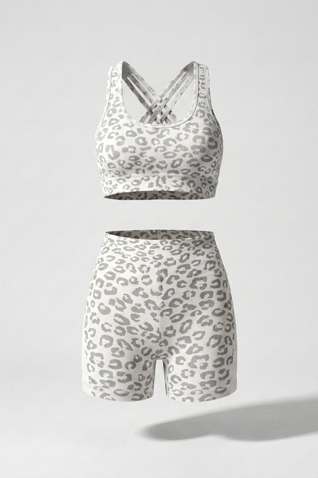 Dames Sport Set | Sculpting Fit | Luipaardprint | Cross Back Activewear Set