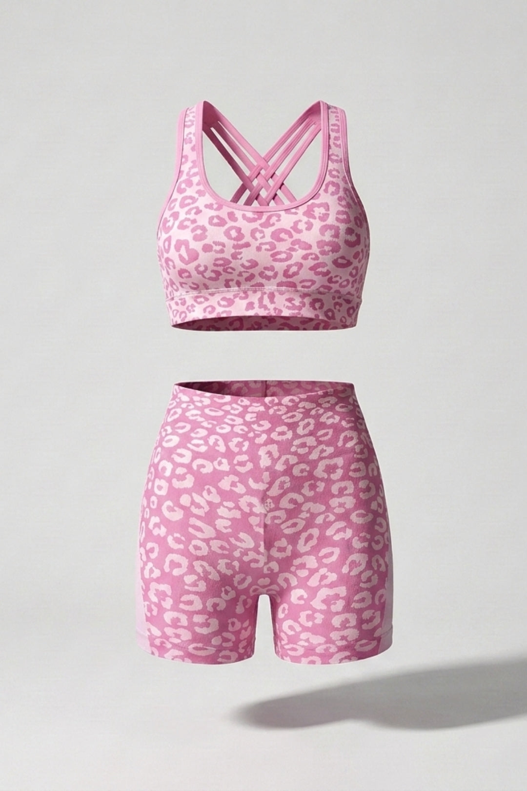 Dames Sport Set | Sculpting Fit | Luipaardprint | Cross Back Activewear Set