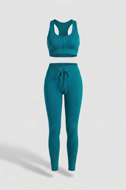 Dames Sport Set | Zip Top & Legging | High Waist Legging