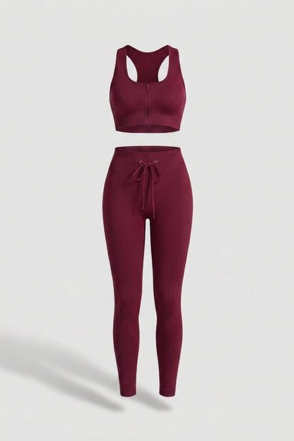 Dames Sport Set | Zip Top & Legging | High Waist Legging