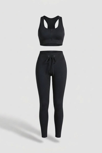 Dames Sport Set | Zip Top & Legging | High Waist Legging