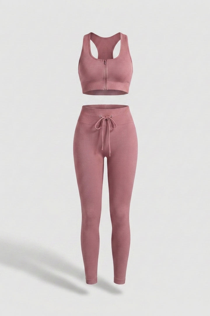 Dames Sport Set | Zip Top & Legging | High Waist Legging
