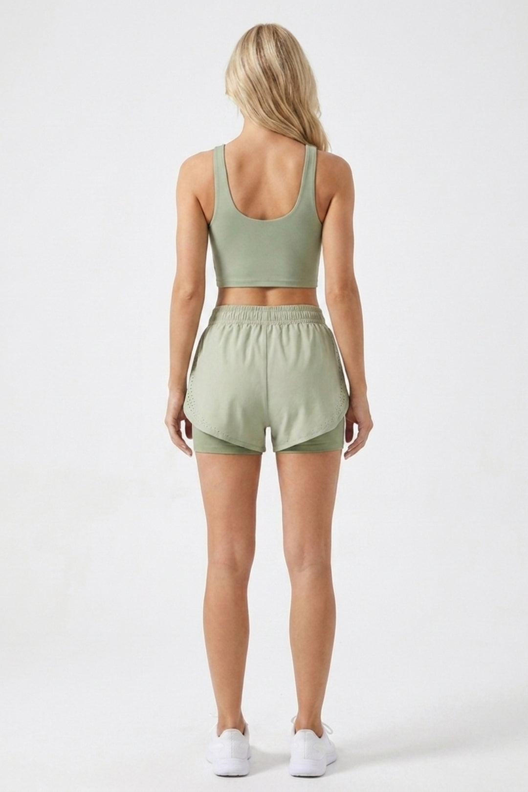 Dames Sport Short | 2-in-1 Binnenbroek | Roze Running Short