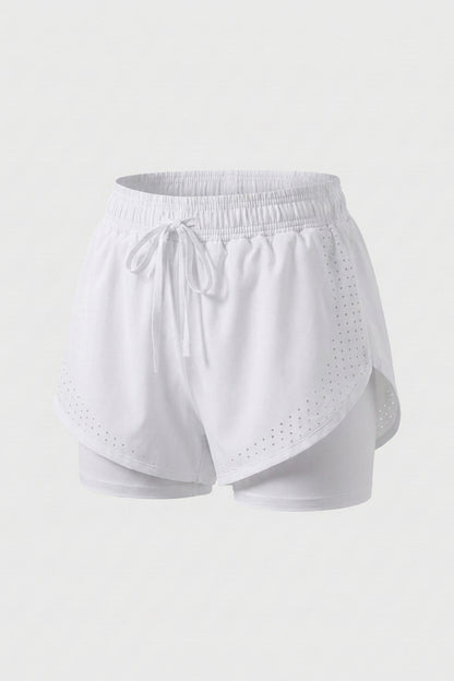 Dames Sport Short | 2-in-1 Binnenbroek | Roze Running Short