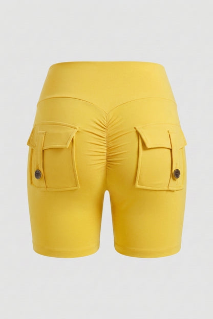 Dames Sport Short | Cargo Zakken | Groene Biker Short