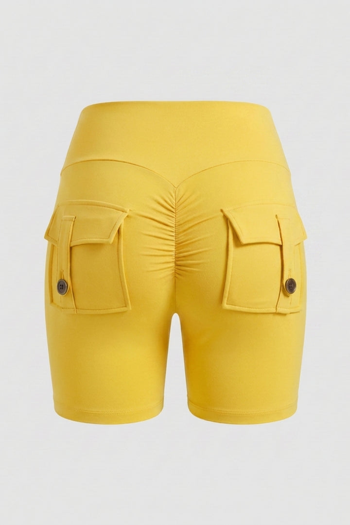 Dames Sport Short | Cargo Zakken | Groene Biker Short
