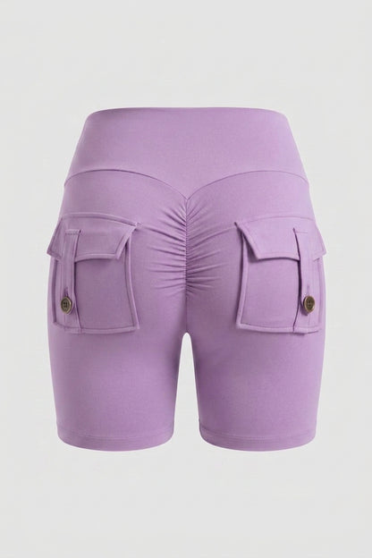 Dames Sport Short | Cargo Zakken | Groene Biker Short