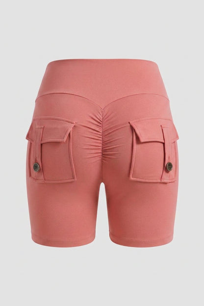 Dames Sport Short | Cargo Zakken | Groene Biker Short