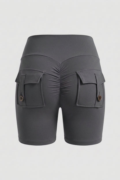Dames Sport Short | Cargo Zakken | Groene Biker Short