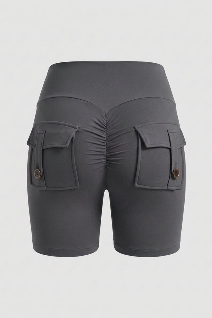 Dames Sport Short | Cargo Zakken | Groene Biker Short
