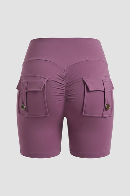 Dames Sport Short | Cargo Zakken | Groene Biker Short
