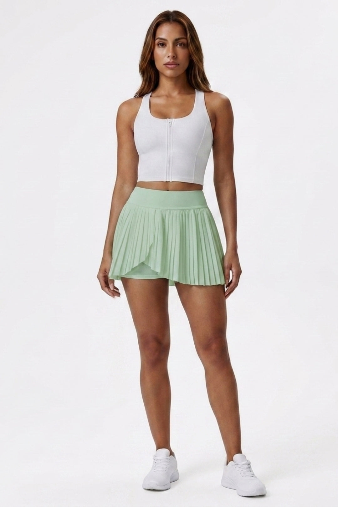 Dames Sport Skort | High Waist Fit | Ingebouwd Broekje | Geplooide Sport Skort