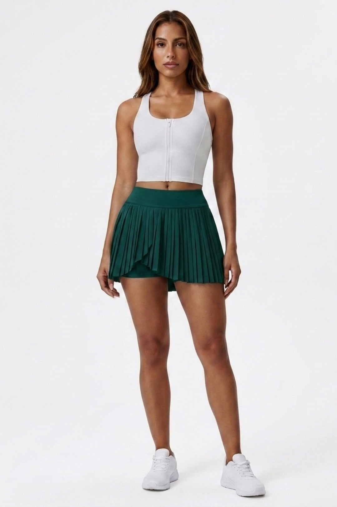 Dames Sport Skort | High Waist Fit | Ingebouwd Broekje | Geplooide Sport Skort
