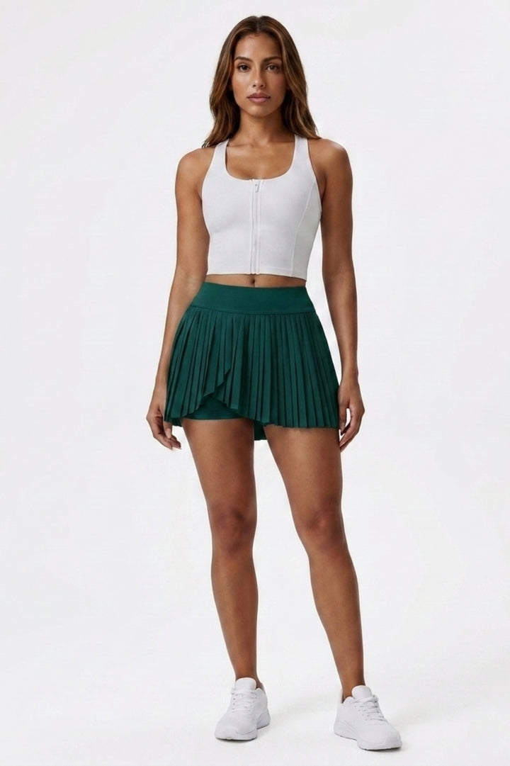 Dames Sport Skort | High Waist Fit | Ingebouwd Broekje | Geplooide Sport Skort