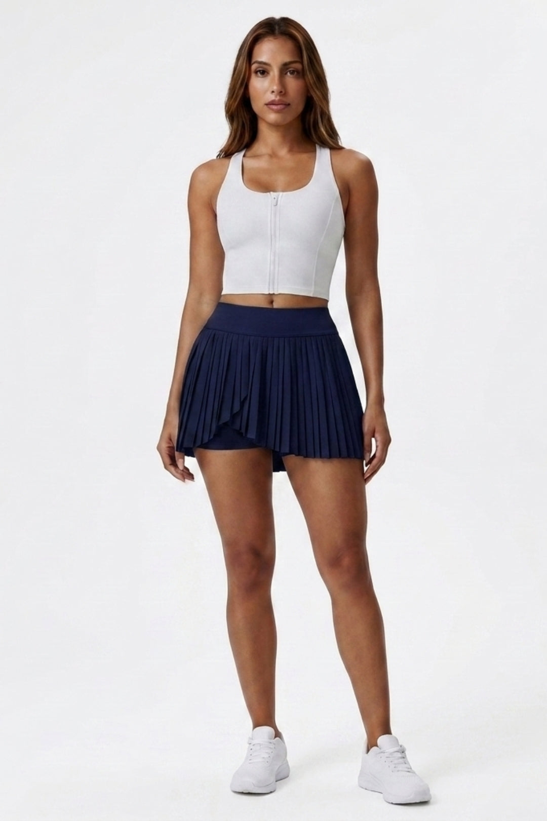 Dames Sport Skort | High Waist Fit | Ingebouwd Broekje | Geplooide Sport Skort