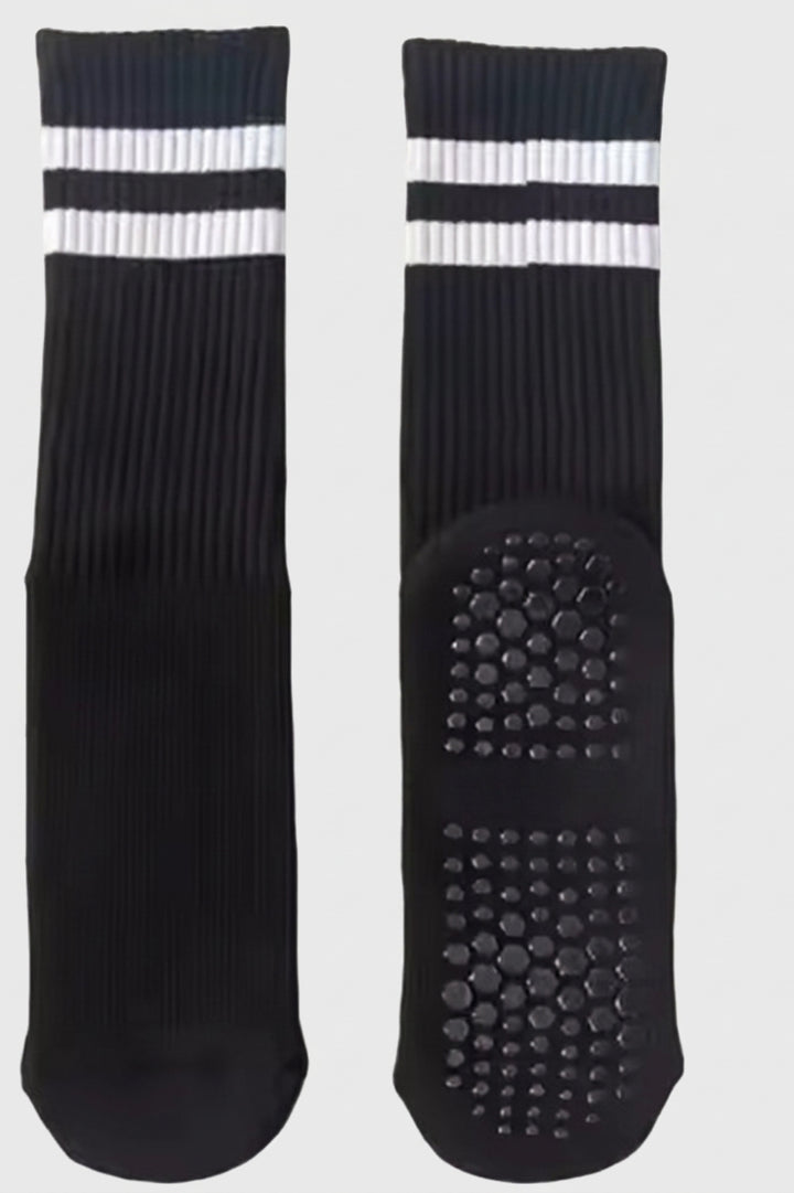 Women's Premium Grip Socks | Non-Slip Sole | Striped Pilates & Yoga Socks | 3-Pack