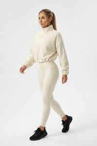 Dames Sport Sweater | Trekkoord Zoom | Athleisure Crop Top