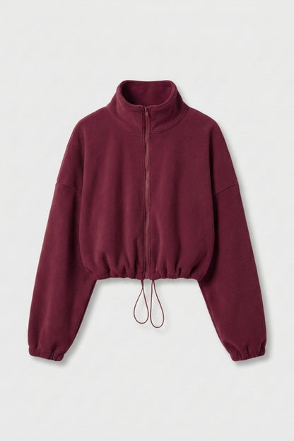 Dames Sport Sweater | Trekkoord Zoom | Athleisure Crop Top