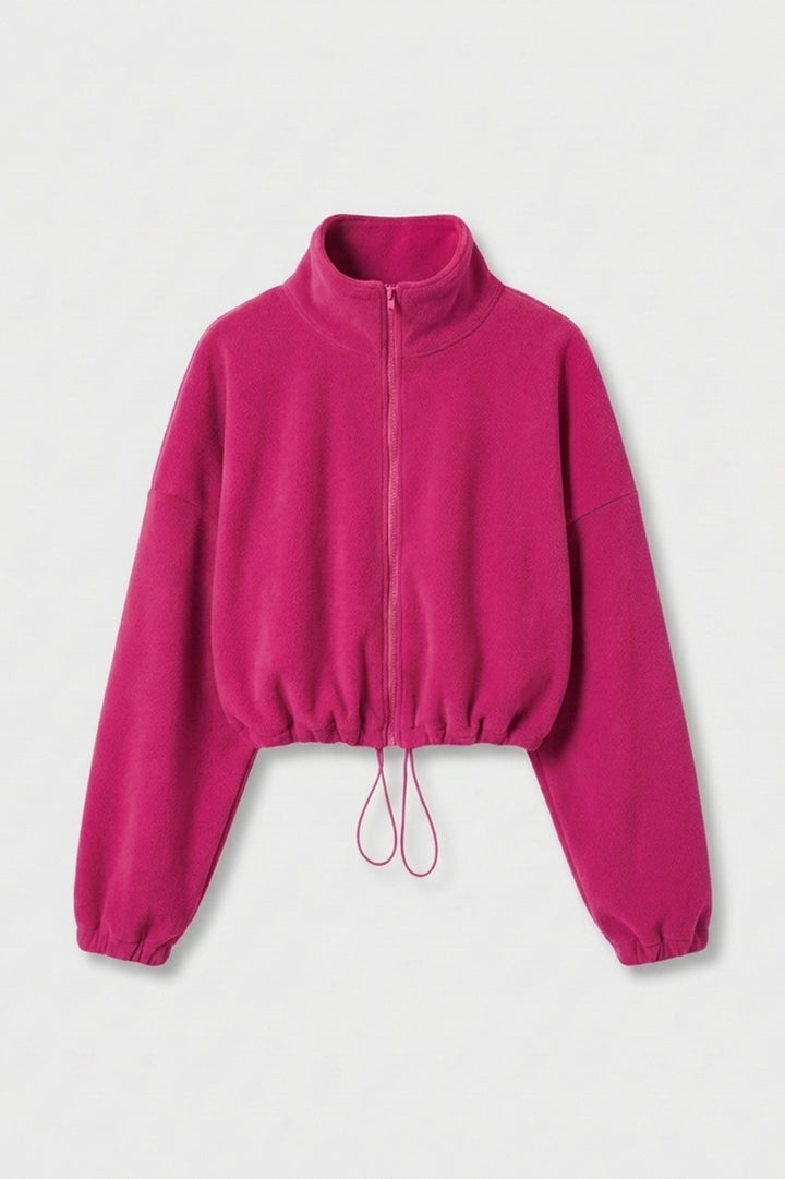 Dames Sport Sweater | Trekkoord Zoom | Athleisure Crop Top