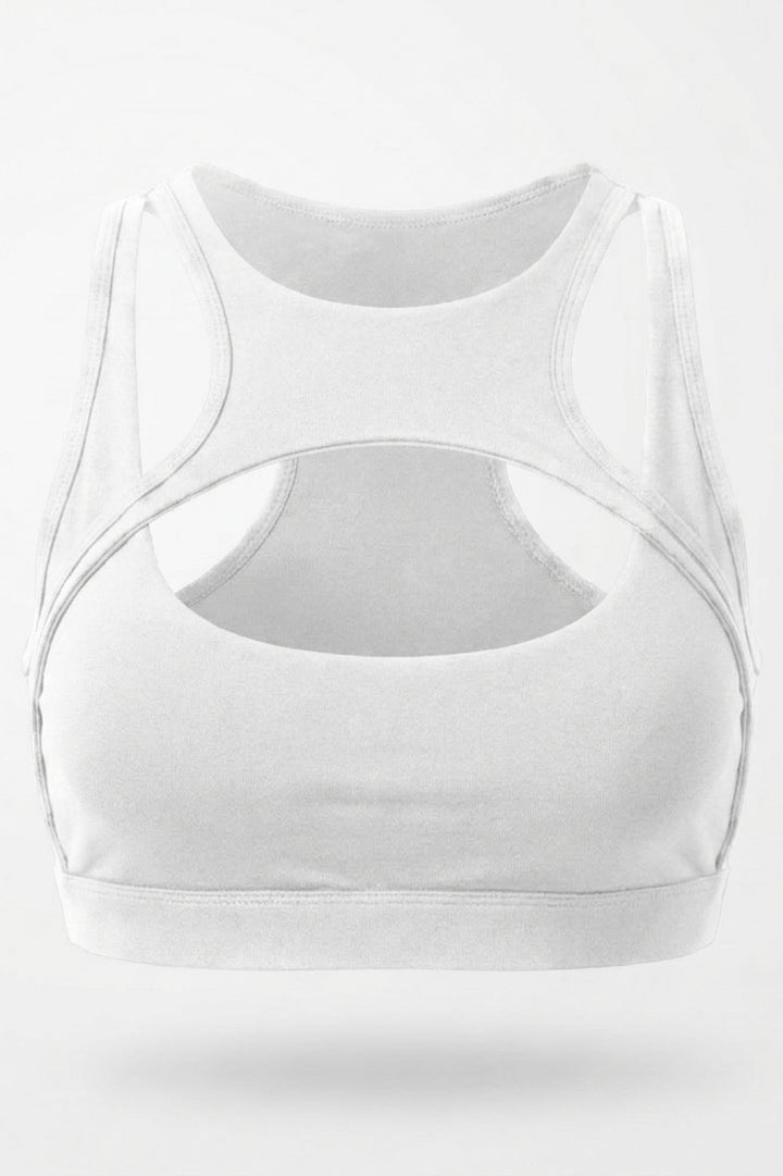 Dames Sport Top | Aansluitende Fit | Cut-Out Front | Activewear Top