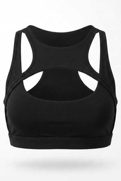 Dames Sport Top | Aansluitende Fit | Cut-Out Front | Activewear Top