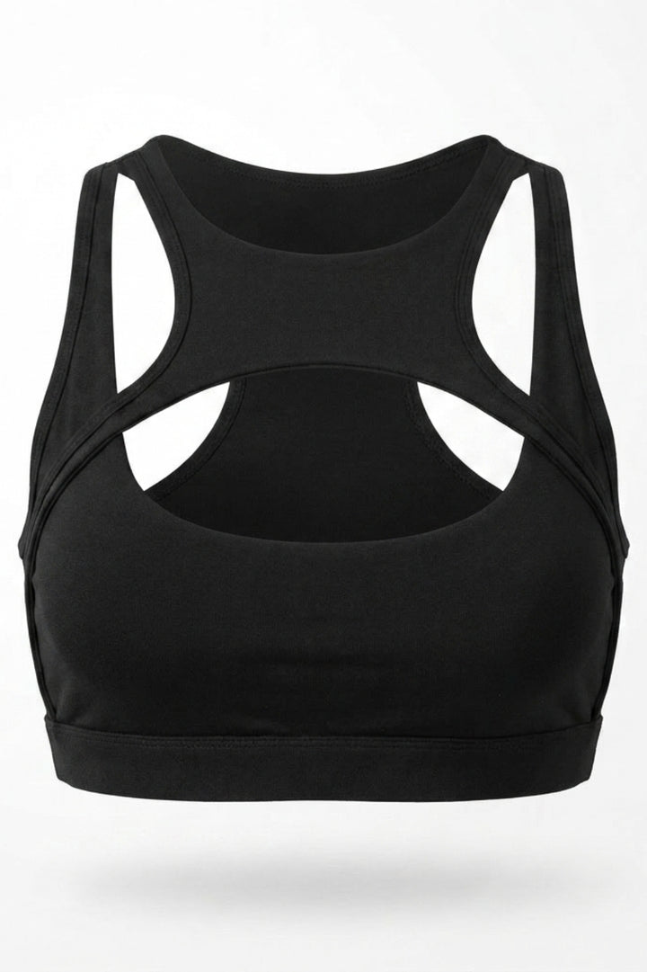 Dames Sport Top | Aansluitende Fit | Cut-Out Front | Activewear Top