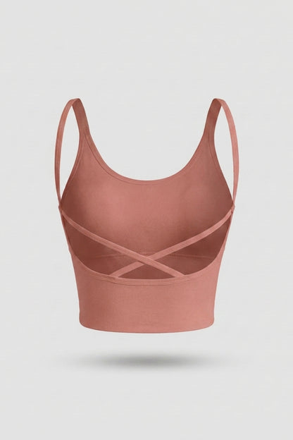 Dames Sport Top | Cross Back | Cropped Workout Fitness Top