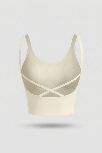 Dames Sport Top | Cross Back | Cropped Workout Fitness Top