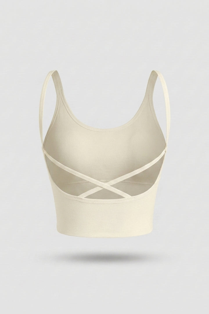 Dames Sport Top | Cross Back | Cropped Workout Fitness Top