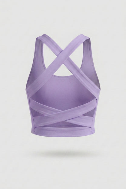 Dames Sport Top | Cross Back | Groene Cropped Fitness Top