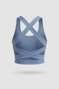 Dames Sport Top | Cross Back | Groene Cropped Fitness Top
