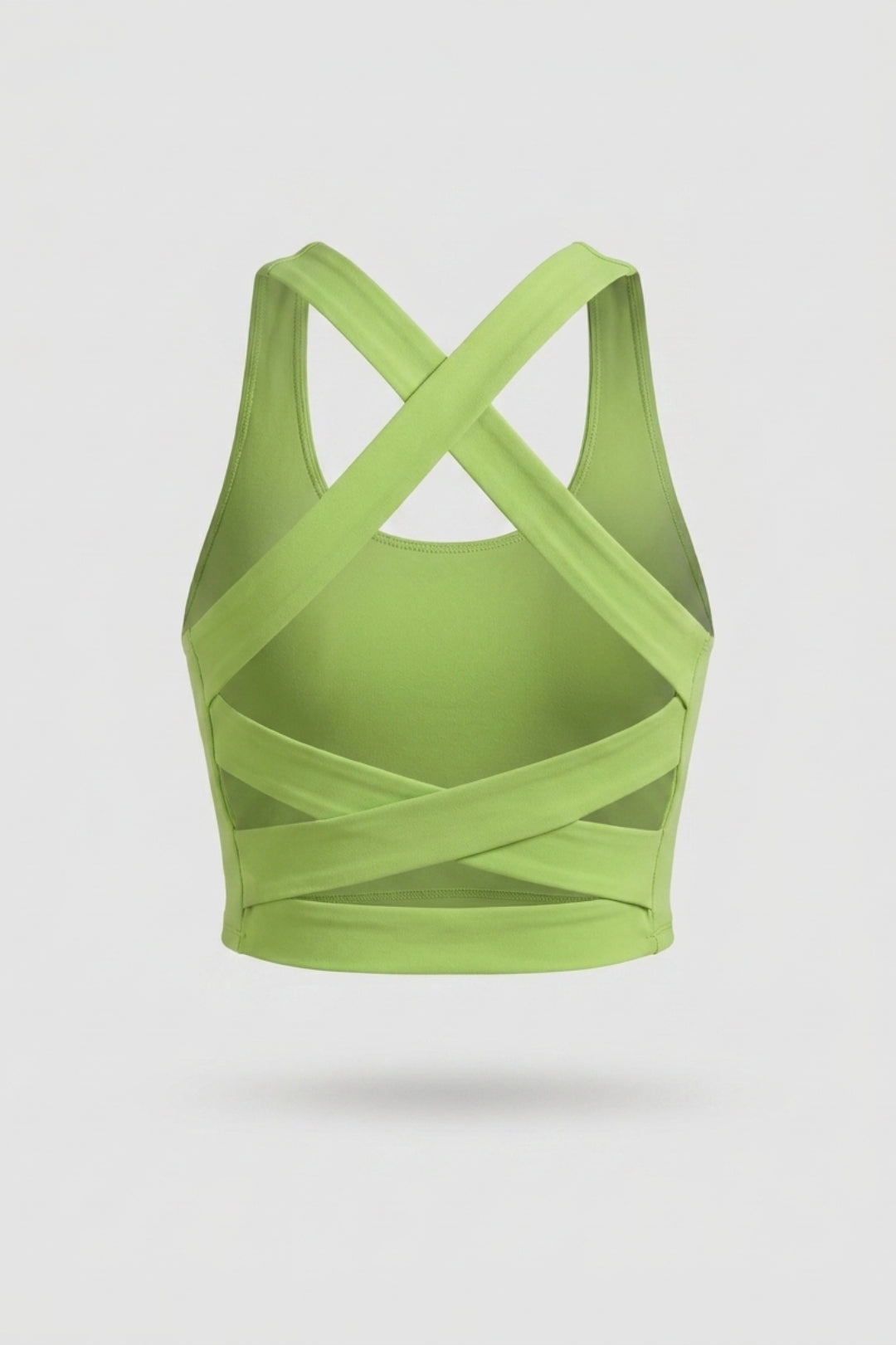 Dames Sport Top | Cross Back | Groene Cropped Fitness Top