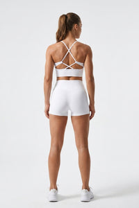 Dames Sport Top | Cross Back | Olijf Groene Activewear top