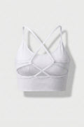 Dames Sport Top | Cross Back | Olijf Groene Activewear top