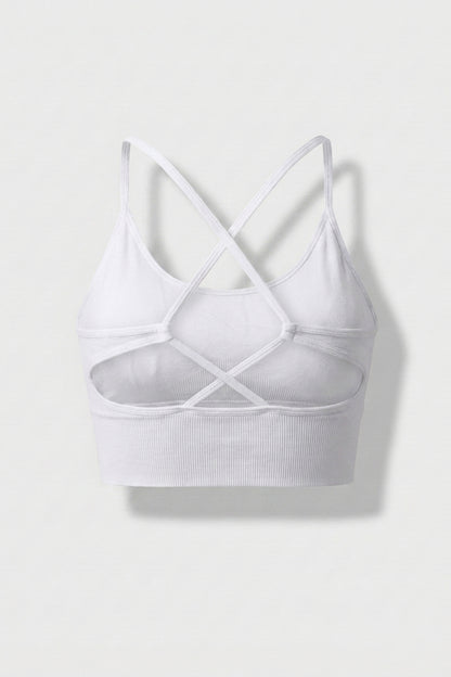 Dames Sport Top | Cross Back | Olijf Groene Activewear top