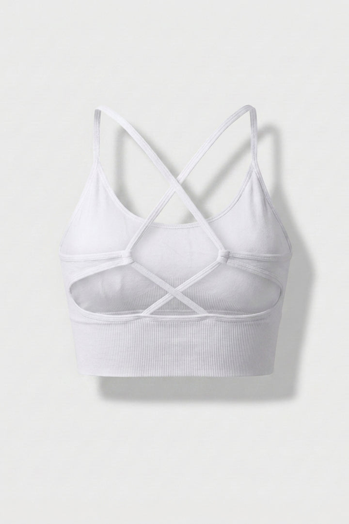 Dames Sport Top | Cross Back | Olijf Groene Activewear top