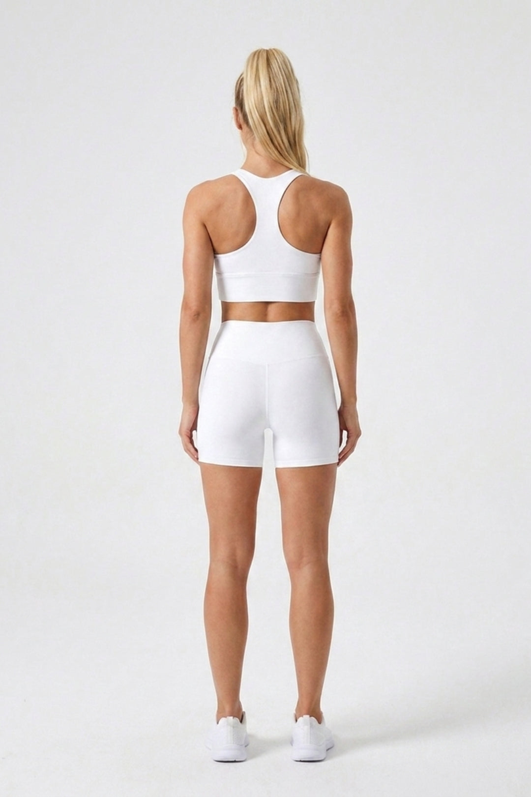 Dames Sport Top | Racerback | Aansluitende Fit | Witte Activewear Top