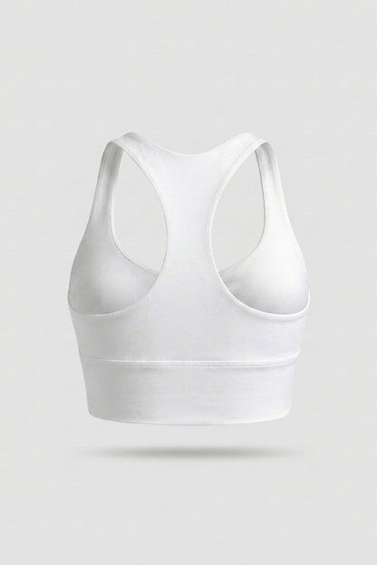 Dames Sport Top | Racerback | Aansluitende Fit | Witte Activewear Top