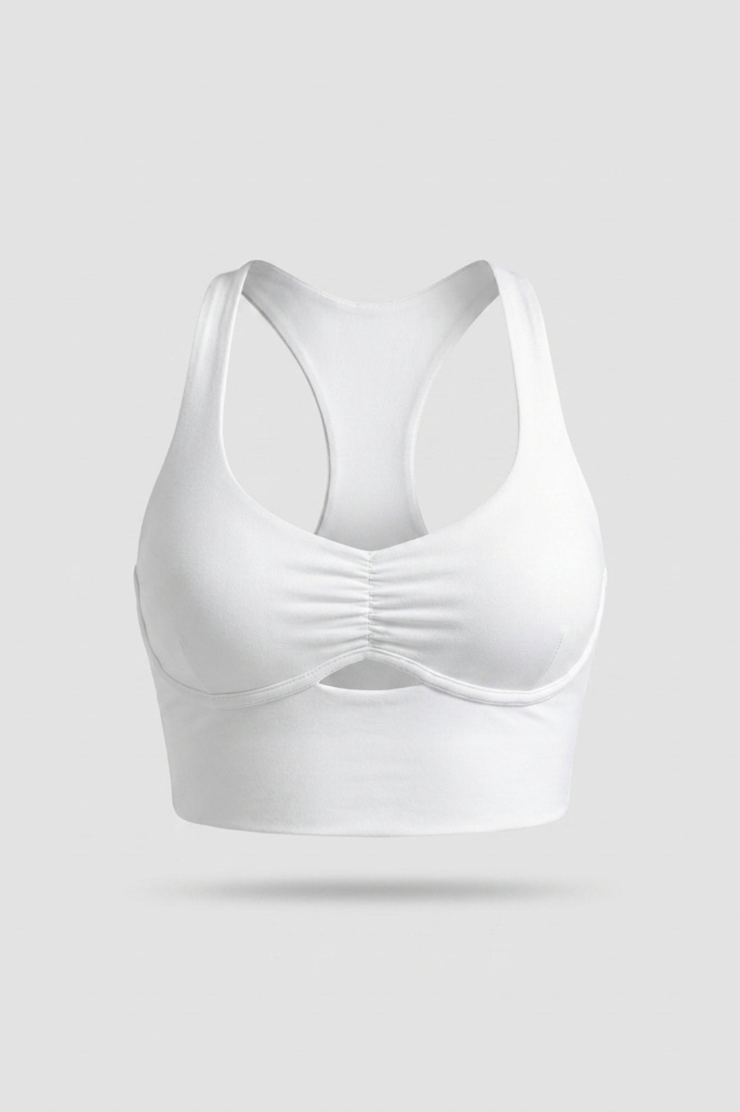Dames Sport Top | Racerback | Aansluitende Fit | Witte Activewear Top