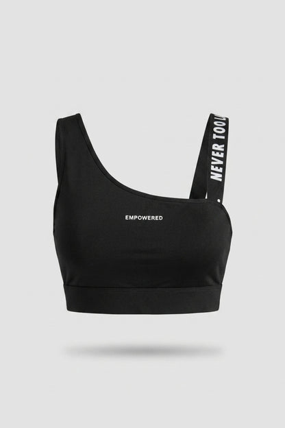 Dames Sport Top | Sculpting Fit | Open Back | Zwarte Activewear Top